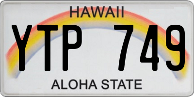 HI license plate YTP749
