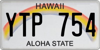 HI license plate YTP754