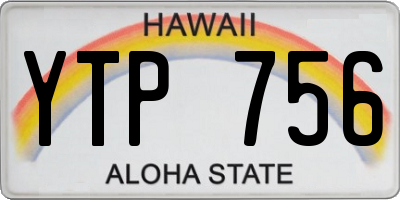 HI license plate YTP756