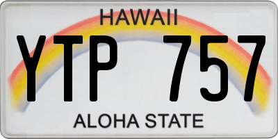 HI license plate YTP757