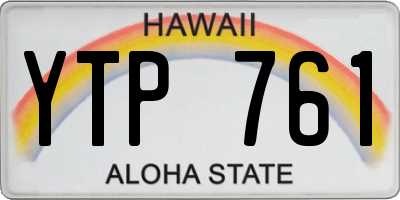 HI license plate YTP761