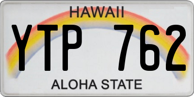 HI license plate YTP762
