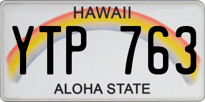 HI license plate YTP763