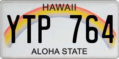 HI license plate YTP764