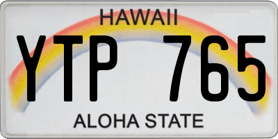 HI license plate YTP765