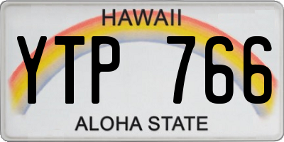 HI license plate YTP766