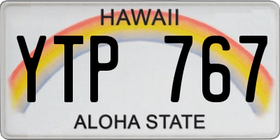 HI license plate YTP767
