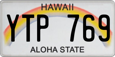 HI license plate YTP769