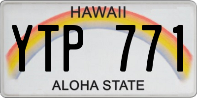 HI license plate YTP771