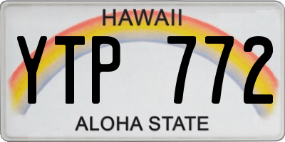 HI license plate YTP772