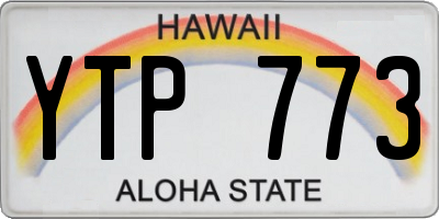 HI license plate YTP773