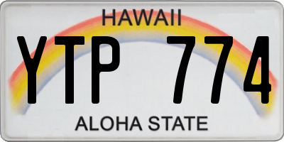 HI license plate YTP774