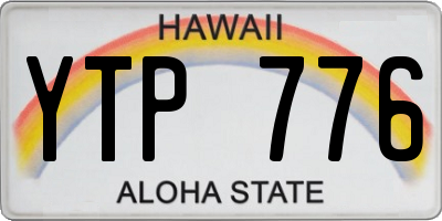 HI license plate YTP776