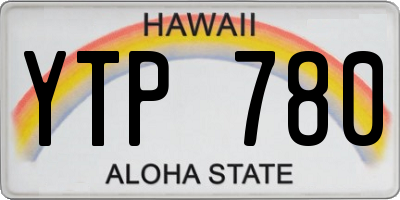 HI license plate YTP780