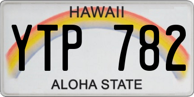 HI license plate YTP782