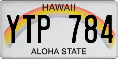 HI license plate YTP784