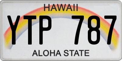 HI license plate YTP787
