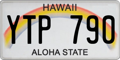 HI license plate YTP790