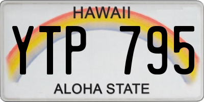 HI license plate YTP795