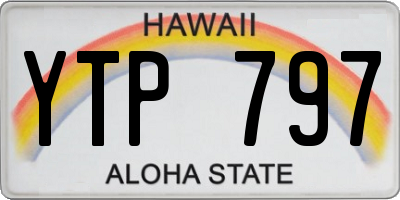 HI license plate YTP797
