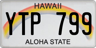 HI license plate YTP799