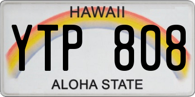 HI license plate YTP808