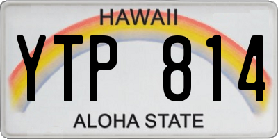 HI license plate YTP814