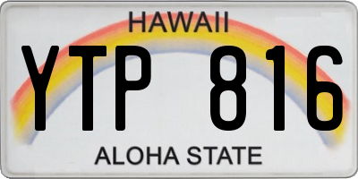 HI license plate YTP816