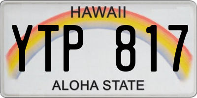 HI license plate YTP817