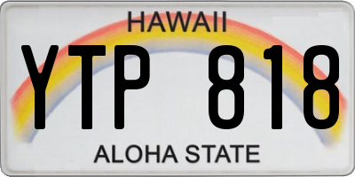 HI license plate YTP818