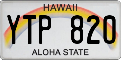 HI license plate YTP820