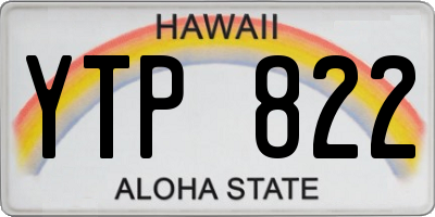 HI license plate YTP822