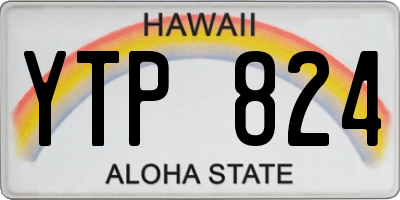 HI license plate YTP824