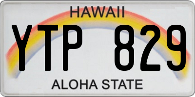 HI license plate YTP829