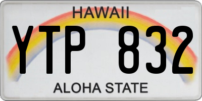 HI license plate YTP832