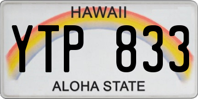 HI license plate YTP833