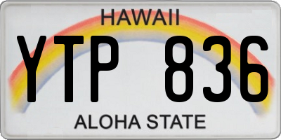 HI license plate YTP836