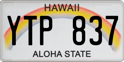 HI license plate YTP837