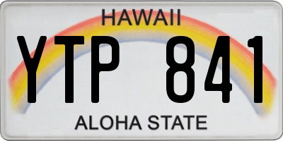 HI license plate YTP841