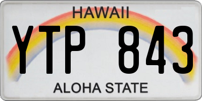 HI license plate YTP843