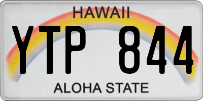 HI license plate YTP844