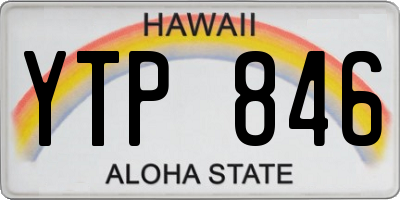 HI license plate YTP846