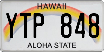 HI license plate YTP848