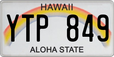 HI license plate YTP849