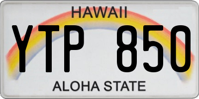 HI license plate YTP850
