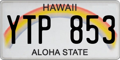 HI license plate YTP853