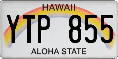 HI license plate YTP855