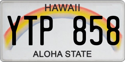 HI license plate YTP858