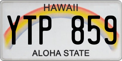 HI license plate YTP859
