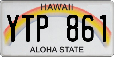 HI license plate YTP861